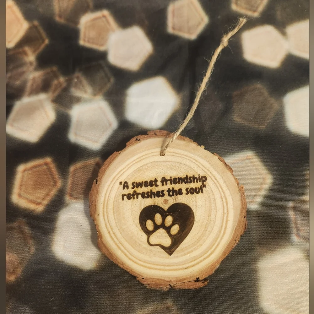 Personalized Wood Dog Ornament